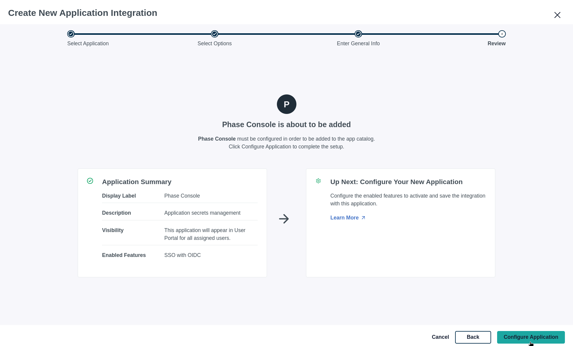Review Configuration