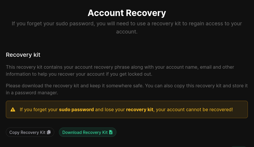 account recovery