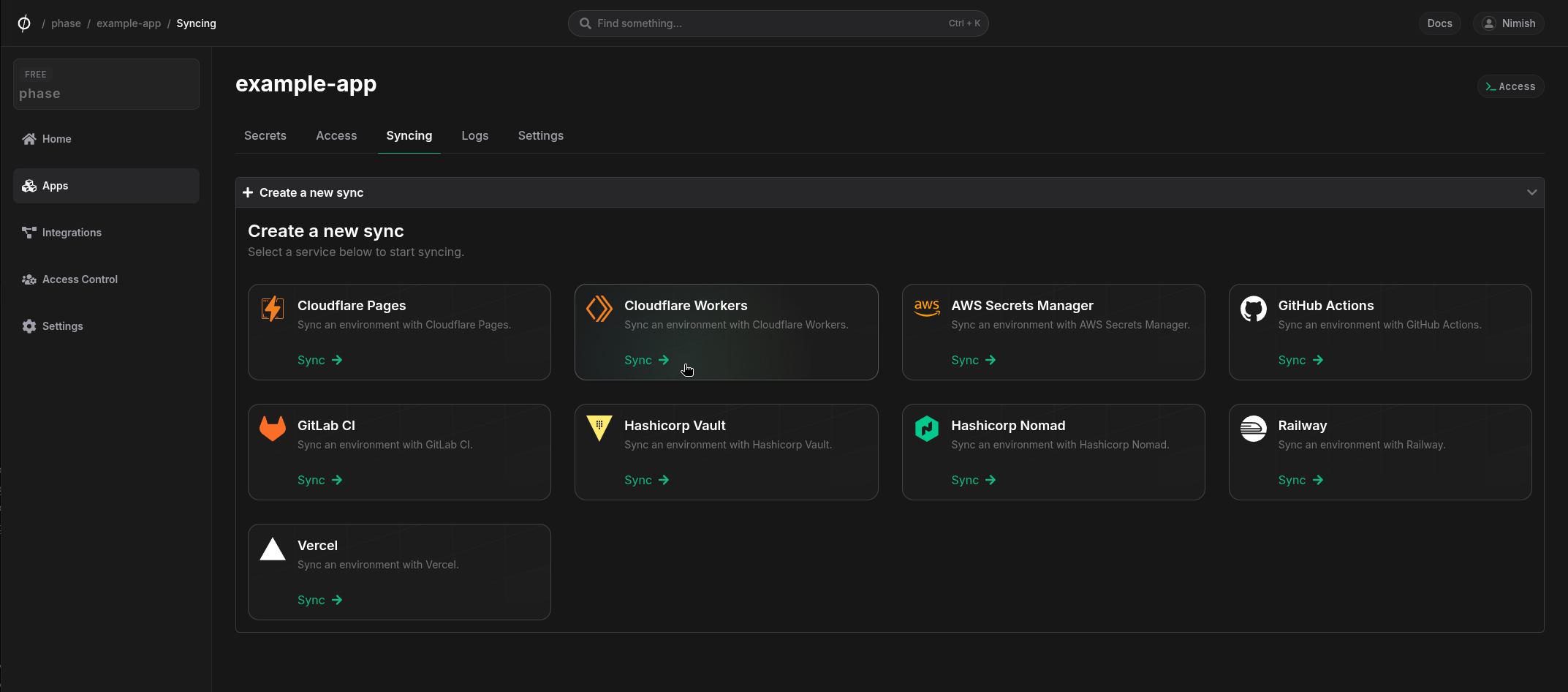 Create cloudflare workers sync
